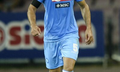 Britos Miguel Angel Napoli maglia azzurra 2013 azione ifa